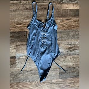 Lace Up Thong Bodysuit